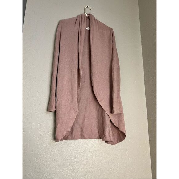 Leith Womens XS Open Front Long Cardigan Sweater With Pockets wool blend - Picture 1 of 5